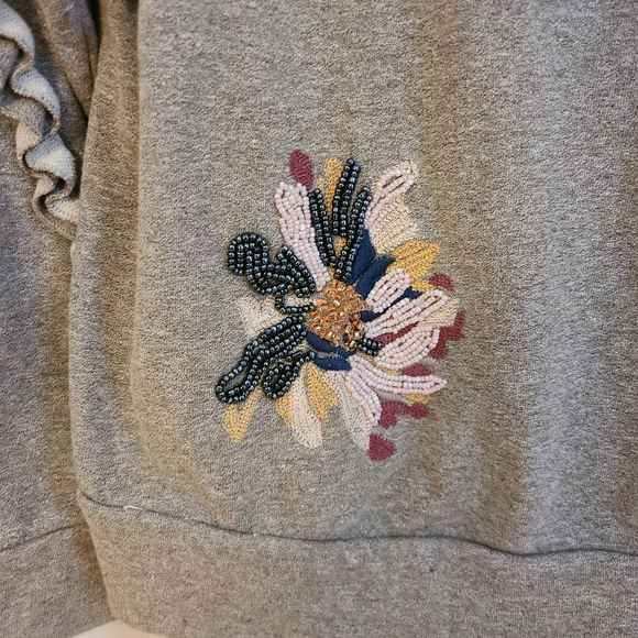 Vintage America♡Ruffle Embellished embroidered top - Picture 4 of 6